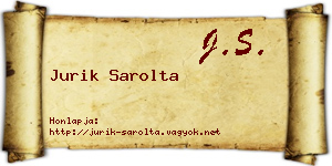 Jurik Sarolta névjegykártya